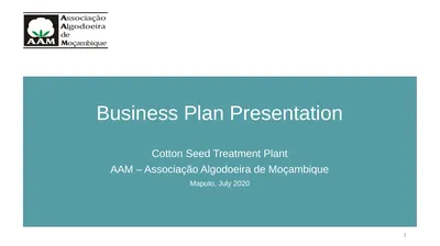 Business Plan Presentation Cotton Seed Treatment