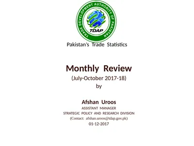 Pakistan’s Trade Statistics Monthly Review