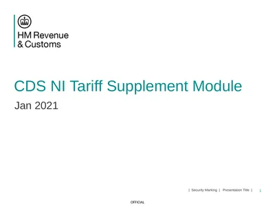 CDS NI Tariff Supplement Module Jan 2021 1 |