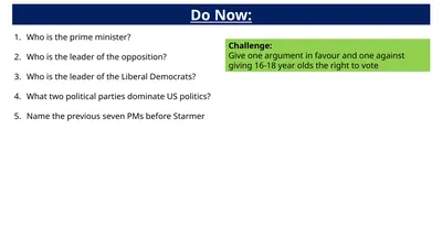 Do Now: Challenge: Give one argument in favour and