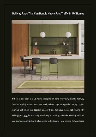 Hallway Rugs That Can Handle Heavy Foot Traffic in UK Homes