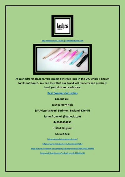 Best Tweezers For Lashes | Lashesfromhols.com