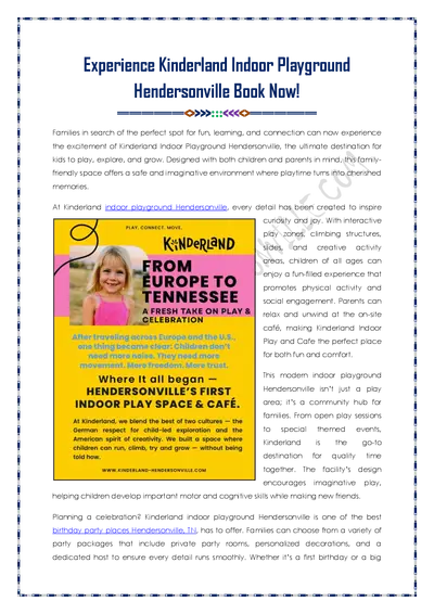 Kinderland Indoor Playground Hendersonville