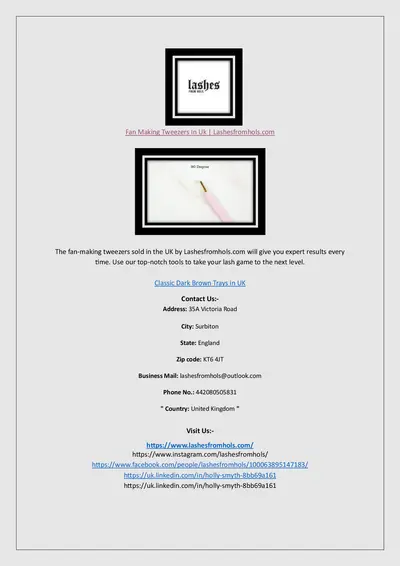 Fan Making Tweezers In Uk | Lashesfromhols.com