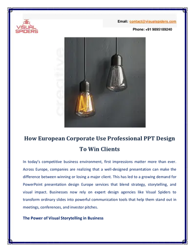 How European Corporate Use Professional PPT Design To Win Clients
