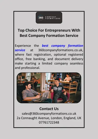 Top Choice For Entrepreneurs With Best Company Formation Service