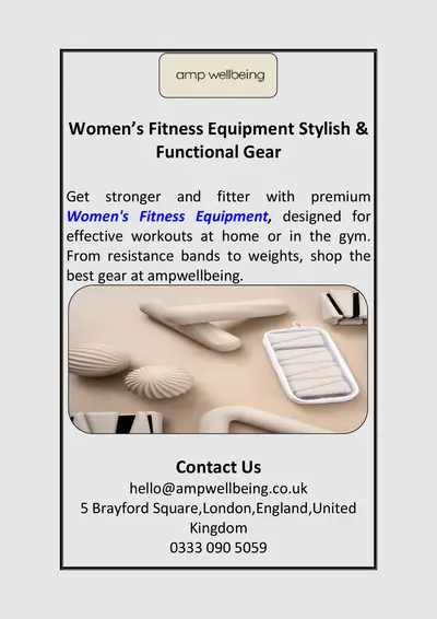 Women’s Fitness Equipment Stylish & Functional Gear