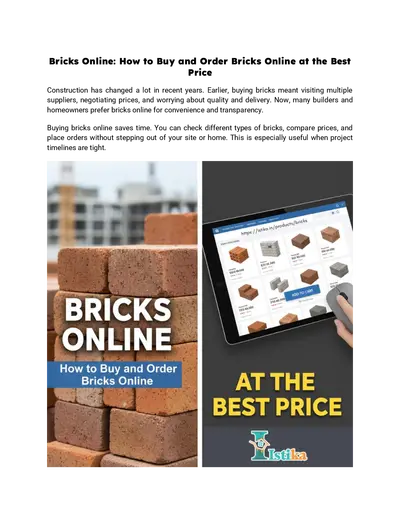 Bricks Online: How to Buy and Order Bricks Online at the Best Price