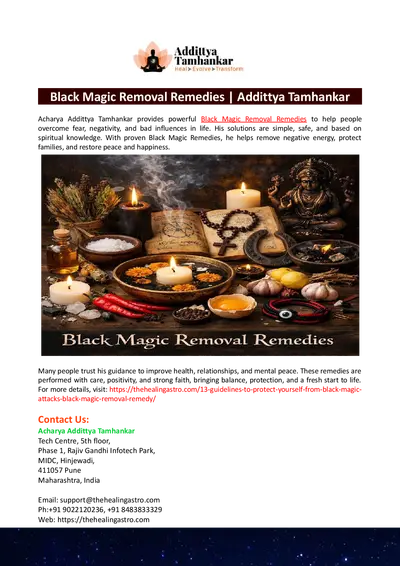 Black Magic Removal Remedies