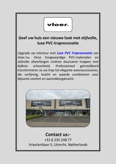 Geef uw huis een nieuwe look met stijlvolle, luxe PVC-traprenovatie