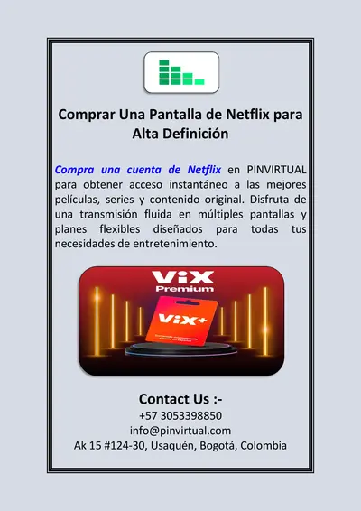 Comprar Una Pantalla de Netflix para Alta Definición