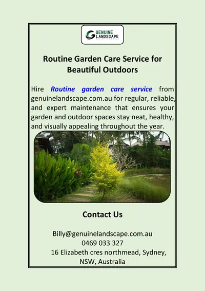 Routine Garden Care Service for Beautiful Outdoors