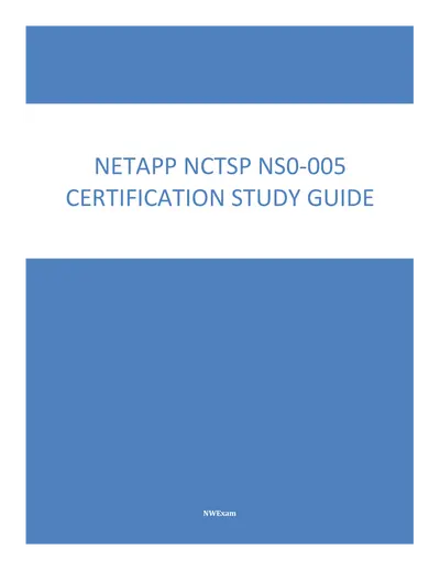 NetApp NCTSP NS0-005 Certification Study Guide