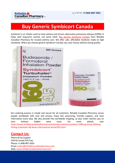 Buy Generic Symbicort Canada