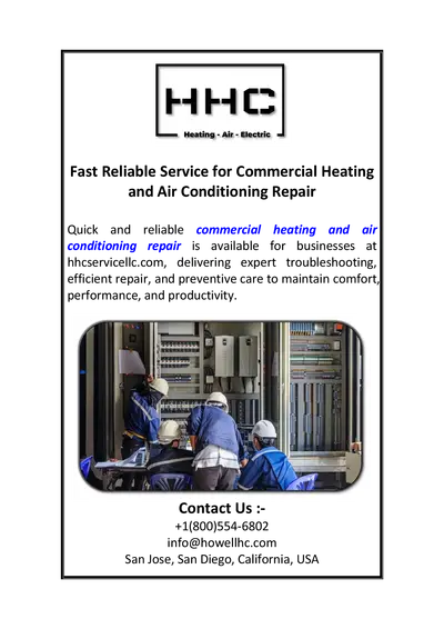 Fast Reliable Service for Commercial Heating and Air Conditioning Repair