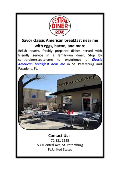 Visit diner lunch near Florida for classic midday comfort foods