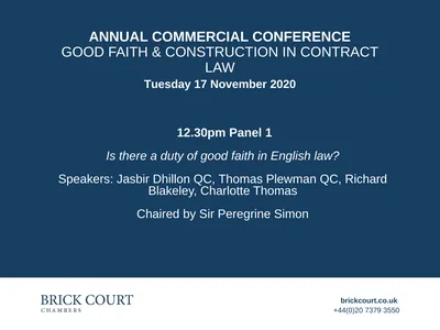 ANNUAL COMMERCIAL CONFERENCE GOOD FAITH &