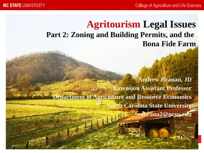 Agritourism Legal Issues Part 2: Zoning and