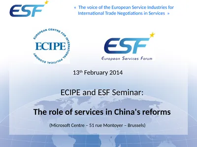 « The voice of the European Service Industries for