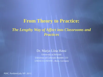 PERC, Portland July 18th, 2013 From Theory to