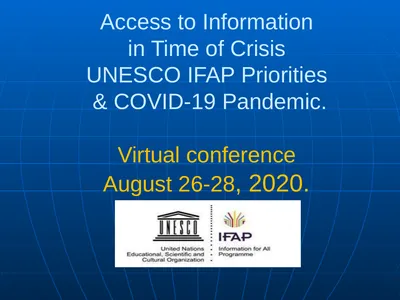 Access to Information in Time of Crisis UNESCO