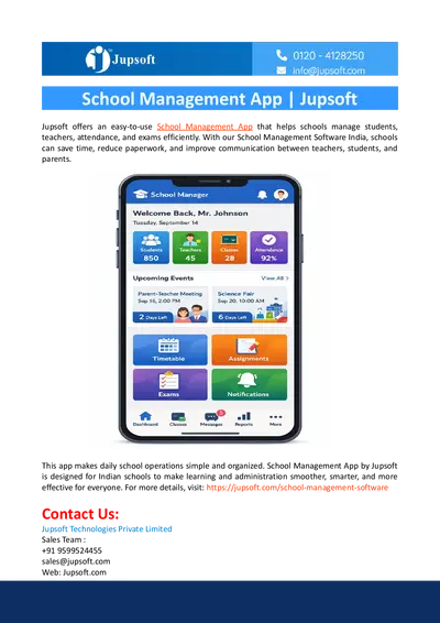 School Management App-Jupsoft