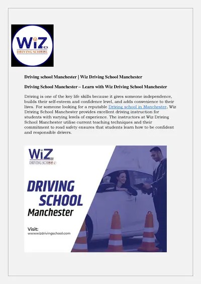 Best Driving School Manchester | WIZ DRIVING SCHOOL