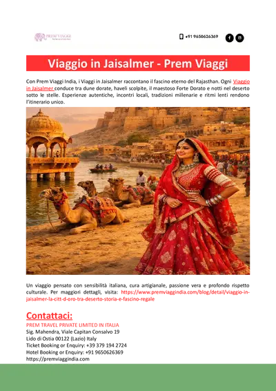 Viaggio in Jaisalmer-Prem Viaggi India
