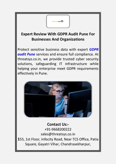 Expert Review With GDPR Audit Pune For Businesses And Organizations