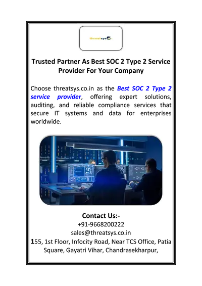 Trusted Partner As Best SOC 2 Type 2 Service Provider For Your Company