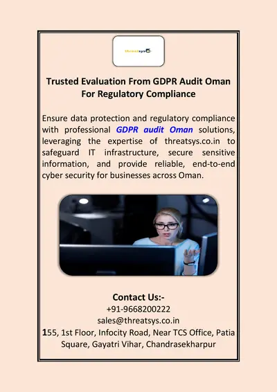 Trusted Evaluation From GDPR Audit Oman For Regulatory Compliance