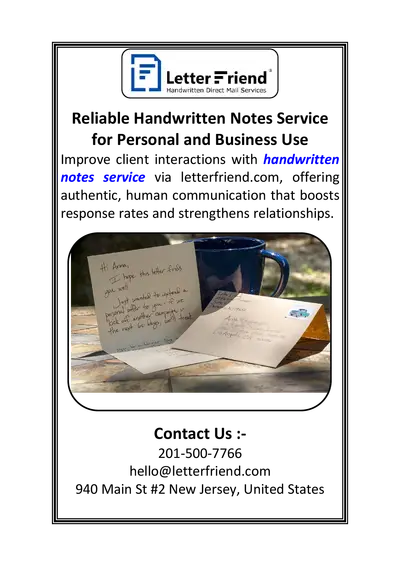 Reliable Handwritten Notes Service for Personal and Business Use