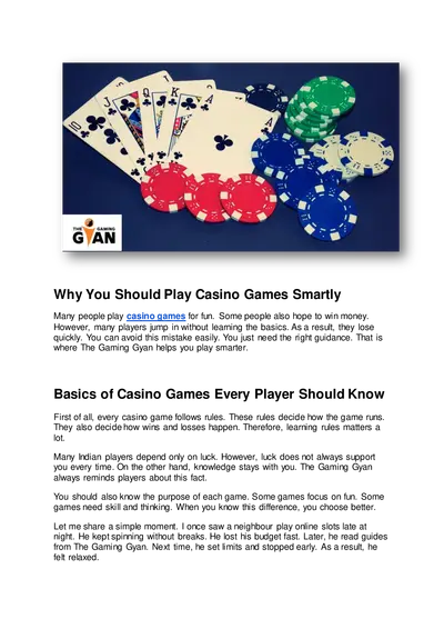 Understanding Casino Games Smarter Play for Better Winning Opportunities