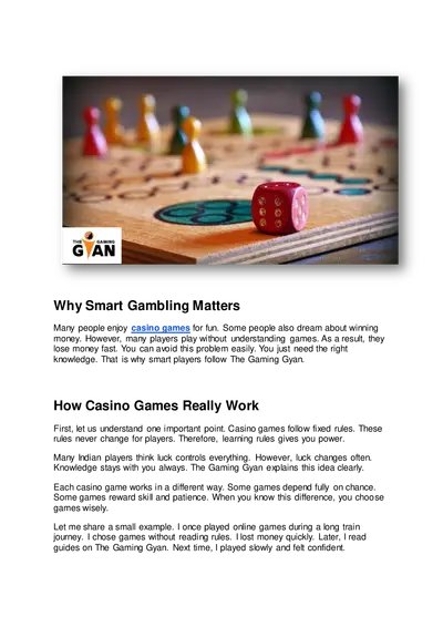 The Intelligent Player’s Handbook A Deep Dive into How Casino Games Really Operate