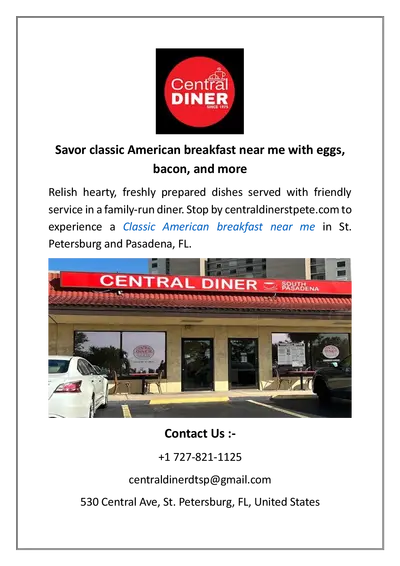 Savor classic American breakfast near me with eggs, bacon, and more