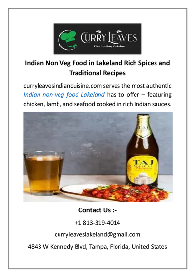 Indian Non Veg Food in Lakeland Rich Spices and Traditional Recipes