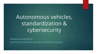 Autonomous vehicles, standardization &