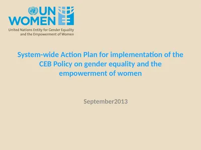 System-wide Action Plan for implementation of the