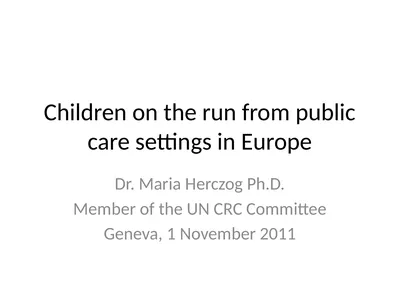 Children on the run from public care settings in