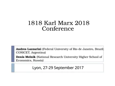 1818 Karl Marx 2018 Conference Andres Lazzarini