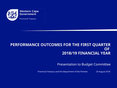 Presentation to Budget Committee Provincial