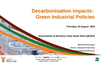Decarbonisation impacts: Green Industrial Policies