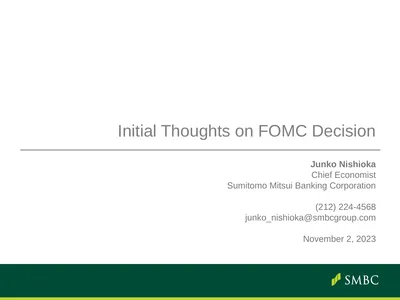 Initial Thoughts on FOMC Decision Junko Nishioka