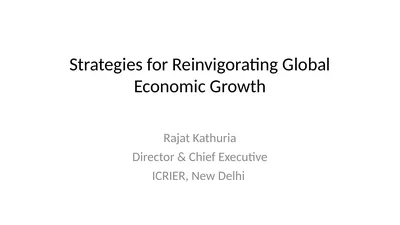 Strategies for Reinvigorating Global Economic