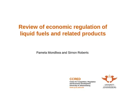 Review of economic regulation of liquid fuels and