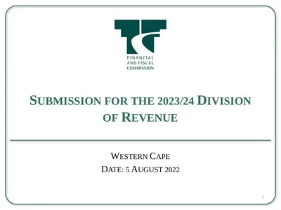 Submission for the 2023/24 Division of Revenue