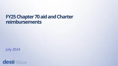 FY25 Chapter 70 aid and Charter reimbursements