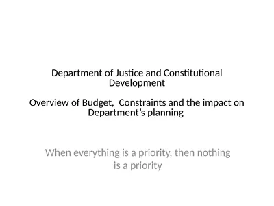 Department of Justice and Constitutional