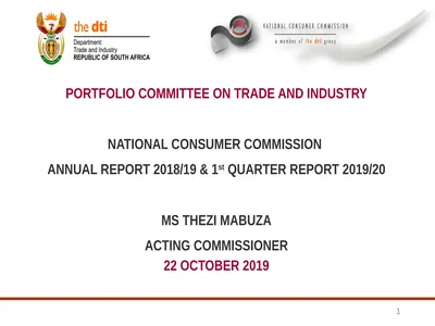 1 PORTFOLIO COMMITTEE ON TRADE AND INDUSTRY