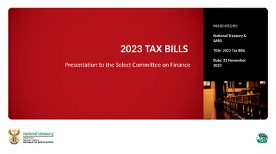 2023 TAX bills Presentation to the Select